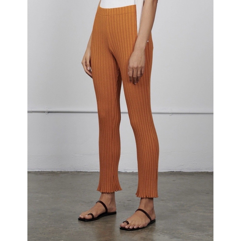SIMON MILLER Cyrene Pant Size Small Orange Ribbed Ankle Modal Spandex *READ